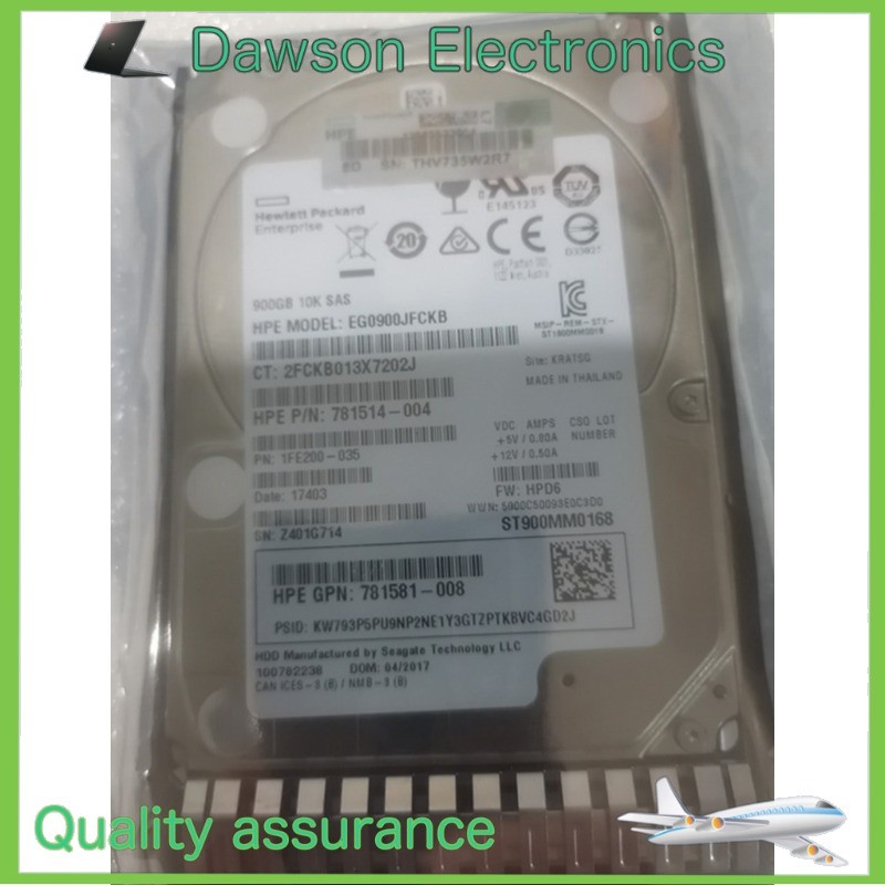 NEW 785069-B21 785411-001 HPE 900GB 12G 10K SFF 2.5" SAS SC HDD HARD DRIVE