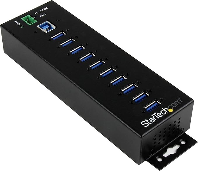 StarTech 10-Port Industrial USB 3.0 Hub HB30A10AME