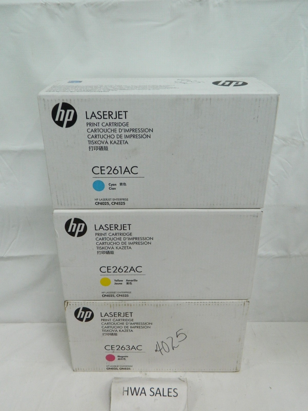 3 Genuine HP 648A  CE261AC CE262AC CE263AC Toner Cartridges NEW OEM SEALED