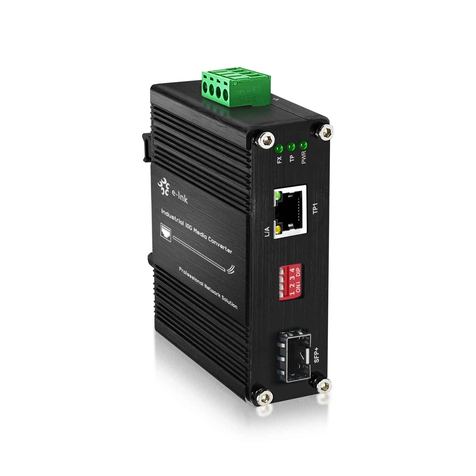 30W PoE++ Industrial Gigabit 10G 802.3bt Media Converter (10GBASE-T to SFP+) PoE