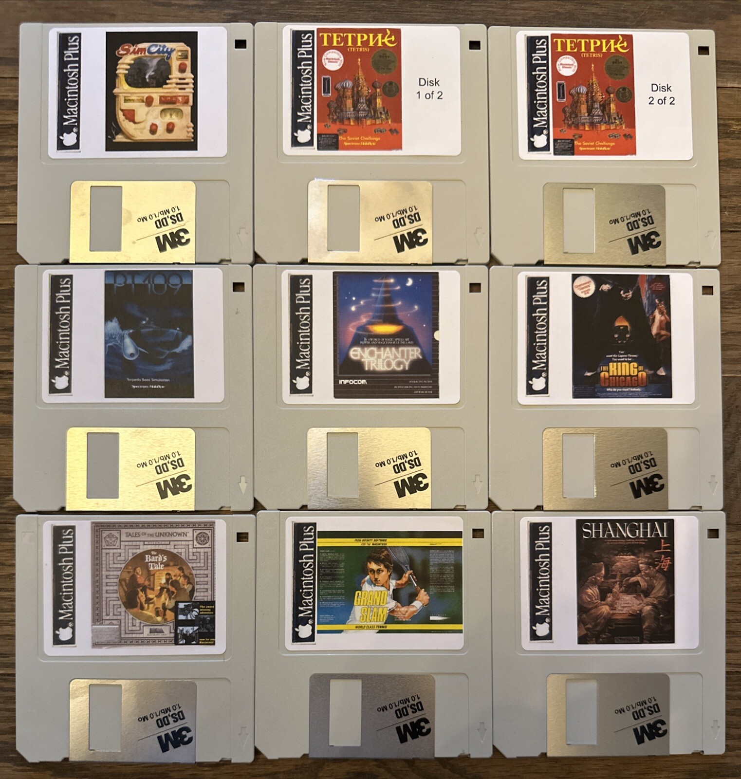 Vintage Apple Macintosh Classic Plus Game Pack 4 On New 800K Double Density Disk