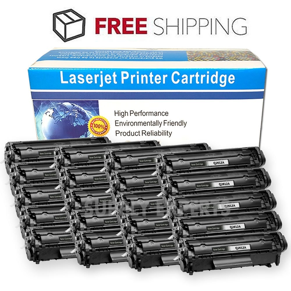 20PK Q2612A 12A Toner Cartridges for HP Laserjet 1010 1012 1018 1020 1022nw 3015