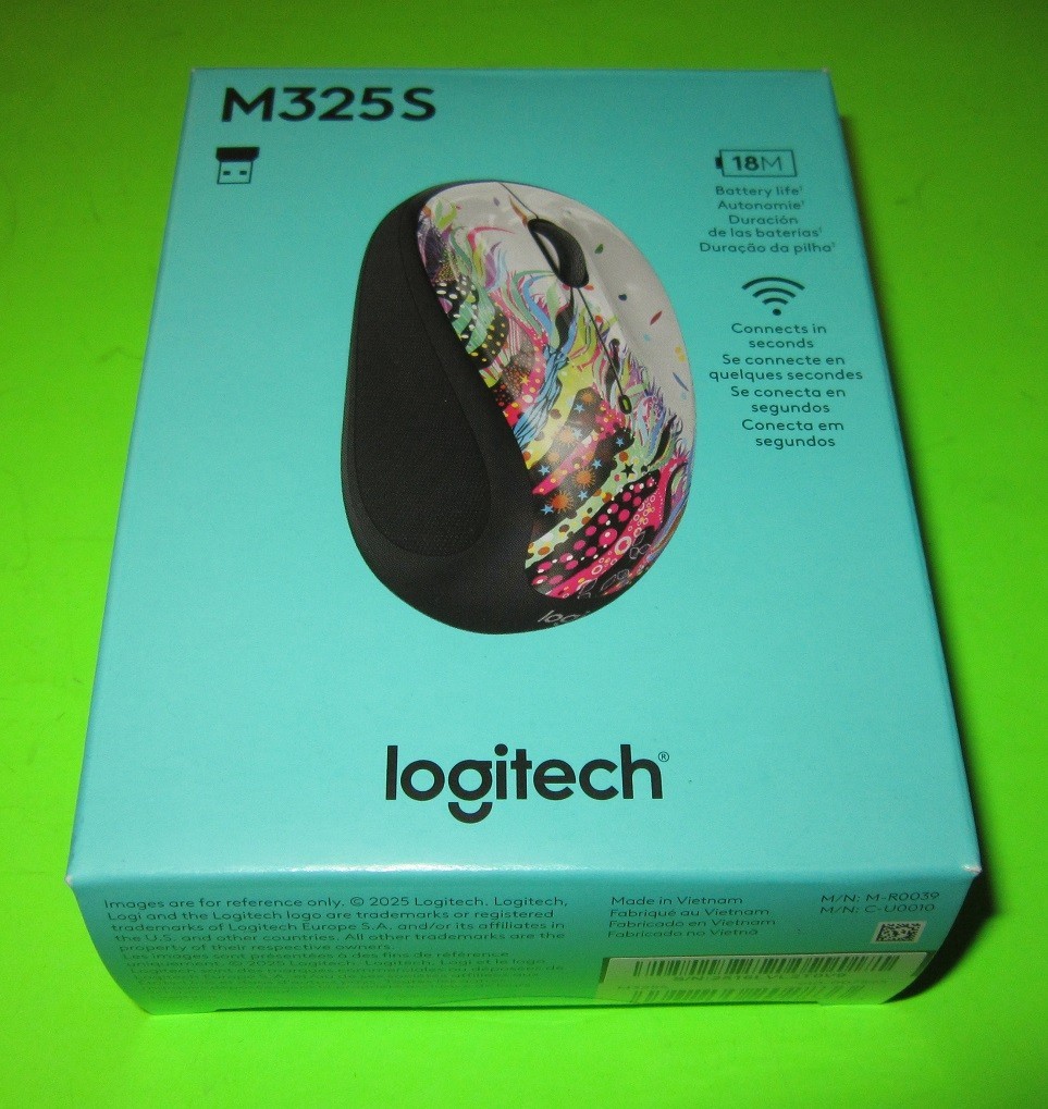 NEW LOGITECH M325S WIRELESS MOUSE CELEBRATION BLACK 910-007525 FACTORY SEALED