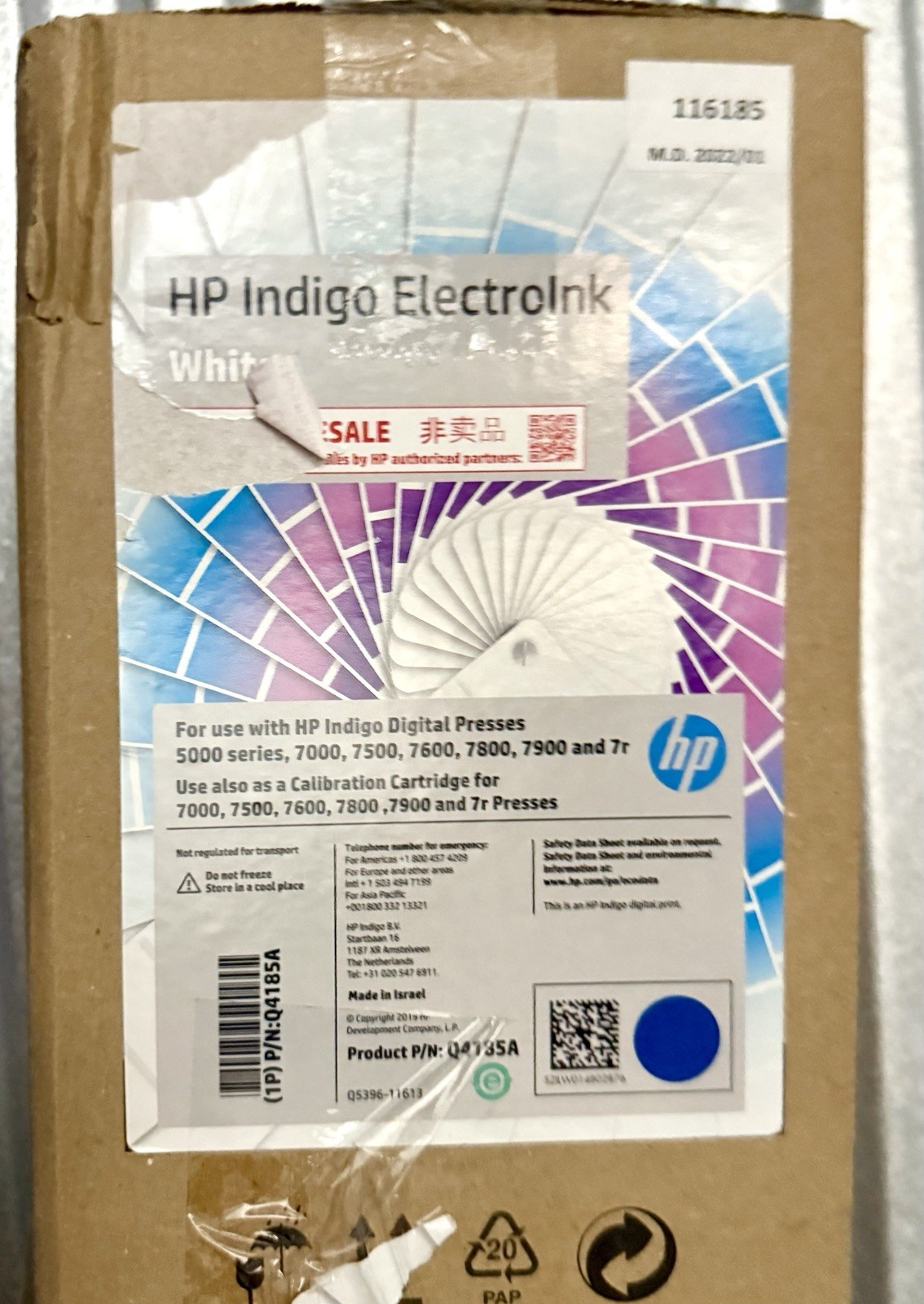 HP Indigo Electrolnk   7000, 7500, 7600, 5000 Series - White - Q4185A - 4 Cans