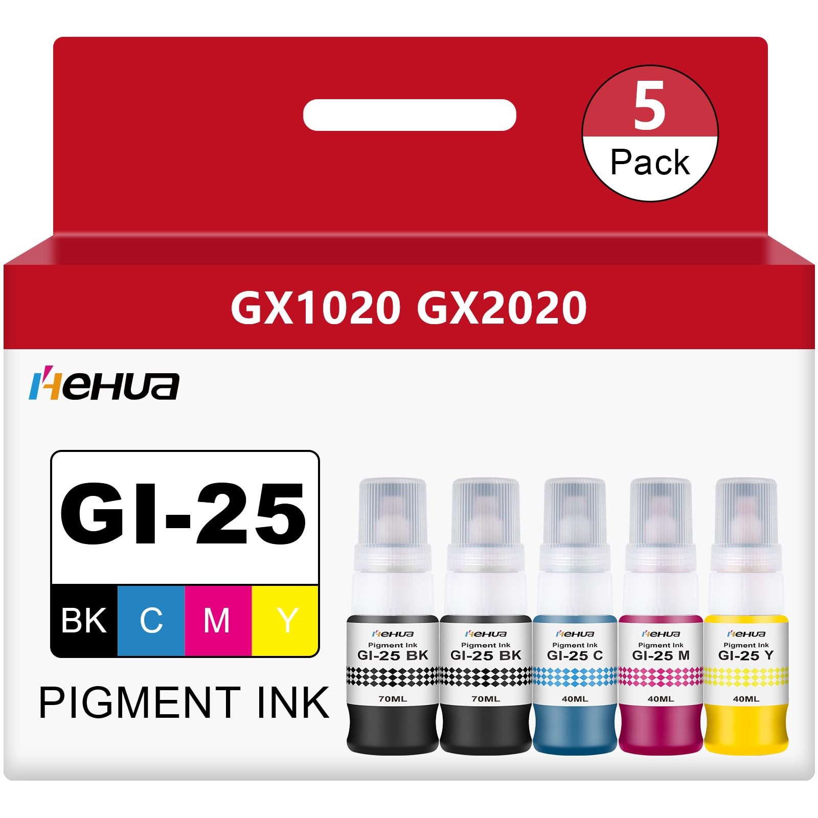 Pigment GI25 GX2020 Ink Refill Bottles Compatible for Canon 25 GI25