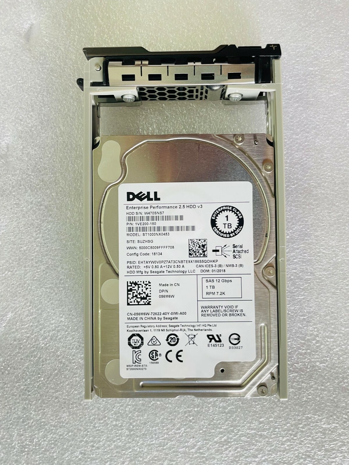 DELL 300GB 600GB 900GB 1TB 1.2TB 1.8TB 2TB 2.4 2.5" SAS Hard Drive WITH TRAY LOT