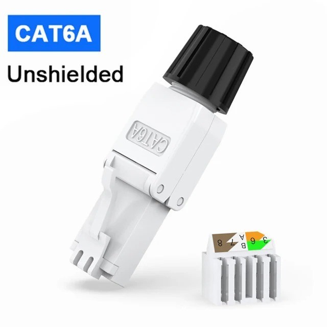  ZoeRax 10PCS RJ45 Cat6A Cat7 Cat8 Tool Free Connector Reusable Shielded