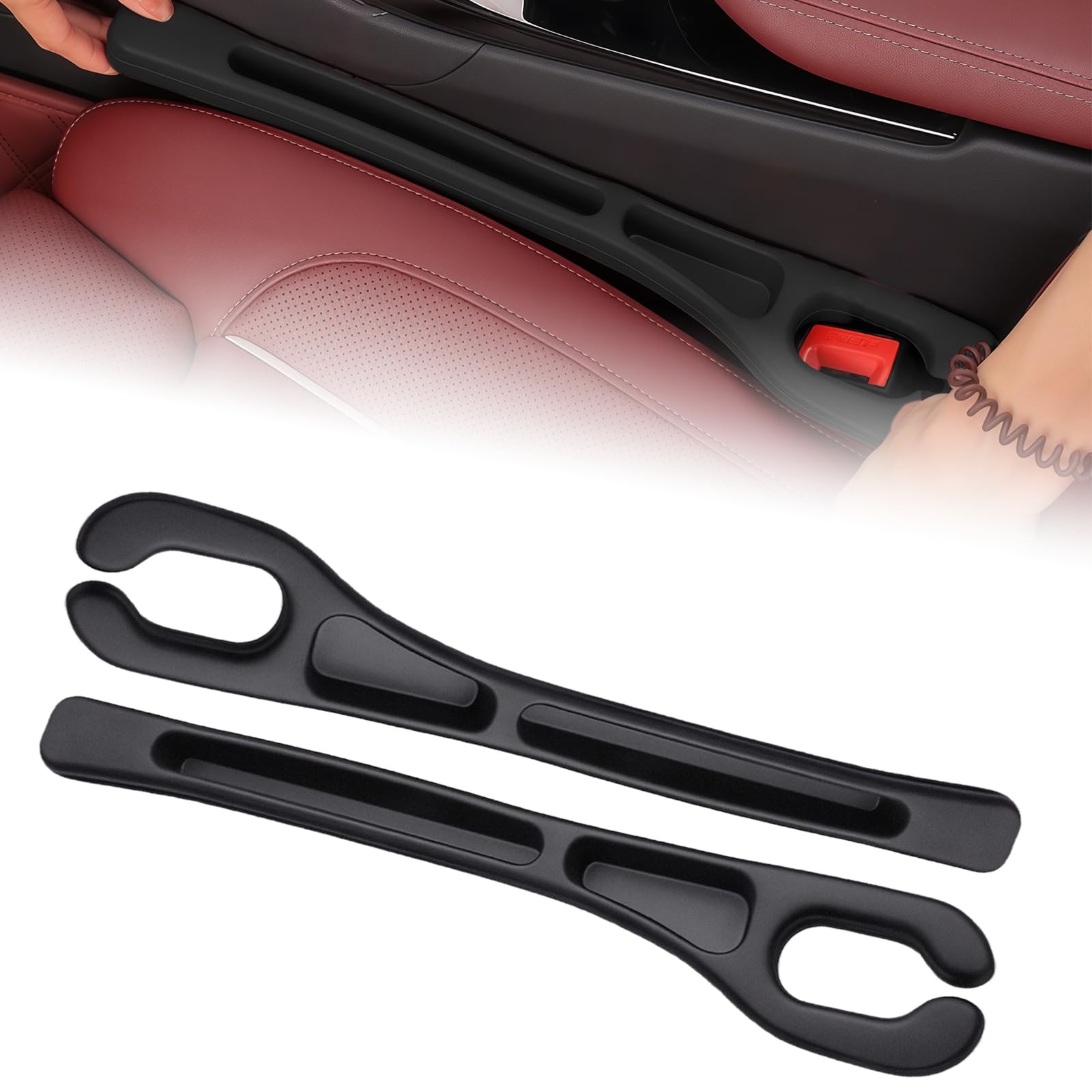 Car Seat Gap Filler, 2 PCS Car Seat Gap Filler Organizer with Storage Slot