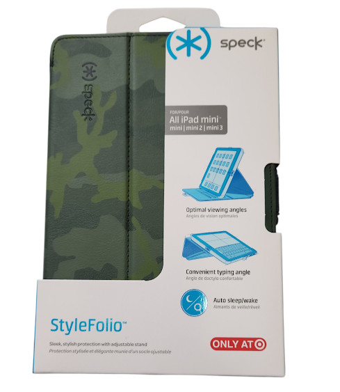 NEW Speck Style Folio Sleek Stylish Case Apple iPad Mini 1, 2, 3 Gen Camouflage