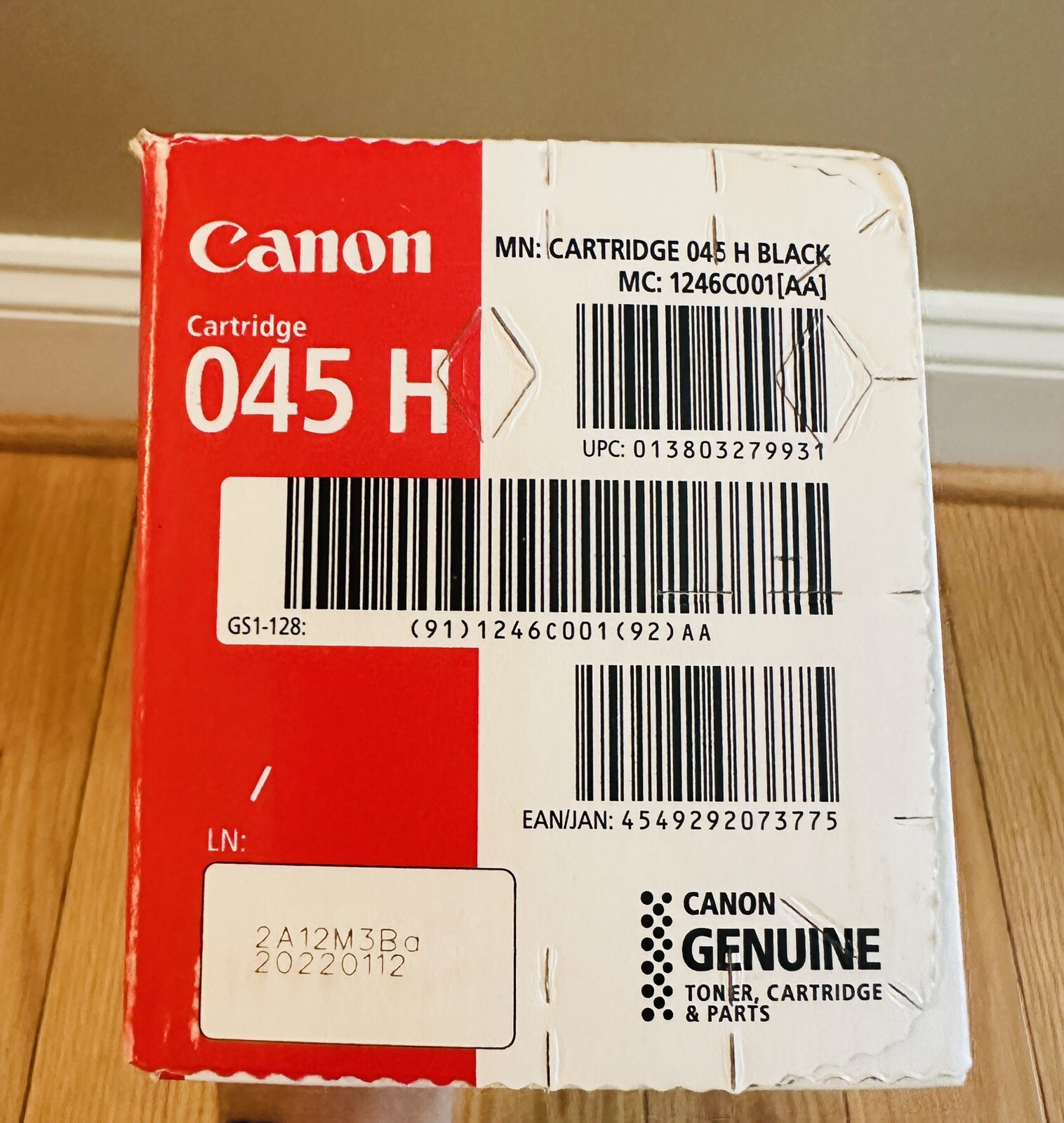 Genuine Canon 045H Black Toner Cartridge LBP610C Series sealed box