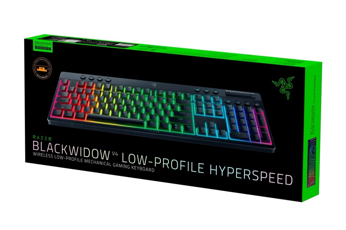 Razer BlackWidow V4 Low-Profile HyperSpeed Wireless Mechanical Gaming Keyboard