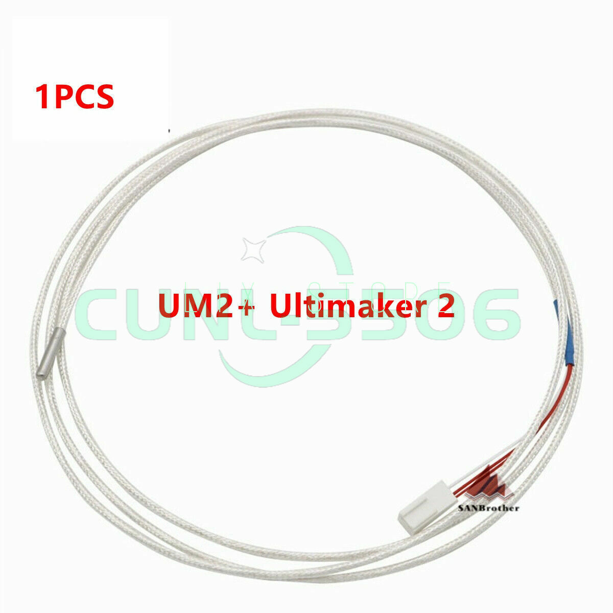 UM2+ Ultimaker 2 Nozzle Hot End PT100 Sensor 3*15mm Temperature Probe 1.5 Meters