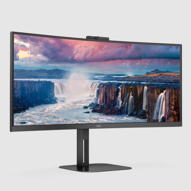 AOC CU34V5CW 34'' Monitor Curved Ultra Wide WQHD 3440x1440P Adjustable Stand
