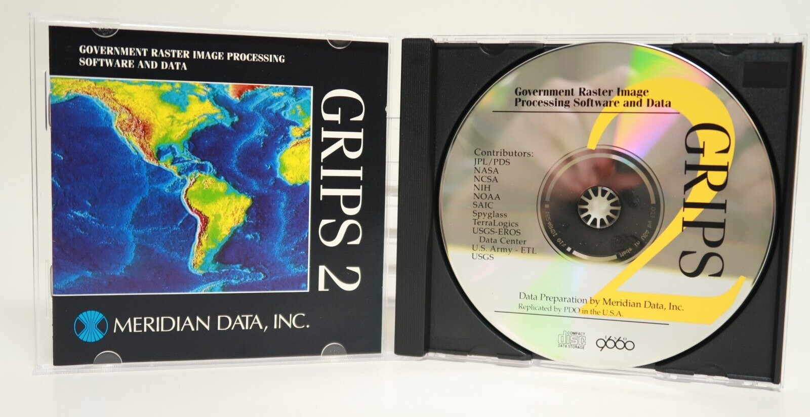 GRIPS 2 Meridian Data Raster Image Processing 1991 PC Computer Program Software