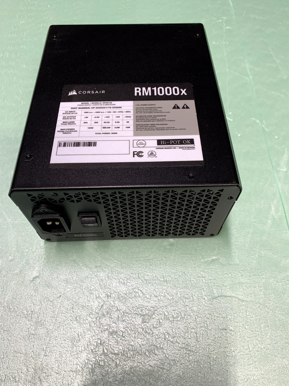 CORSAIR RM1000x 1000 W Power Supply " CABLES ARE NOT INCLUDE".