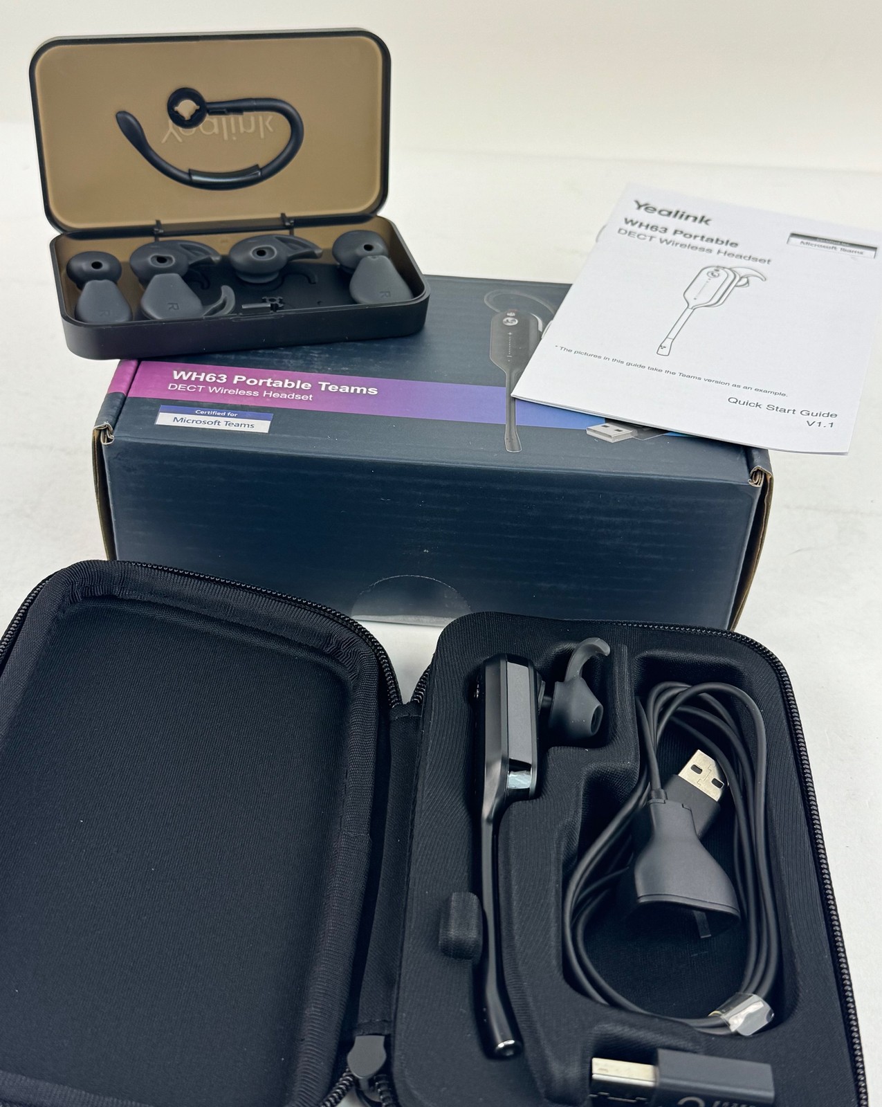 Yealink WH63 DECT Portable Wireless Headset - 1208645 - New - Bulk