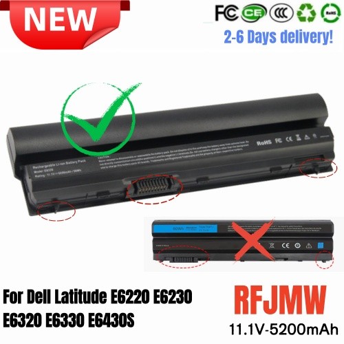 ✅LOT RFJMW Battery For Dell Latitude E6220 E6230 E6320 E6330 E6430S 5200mAh
