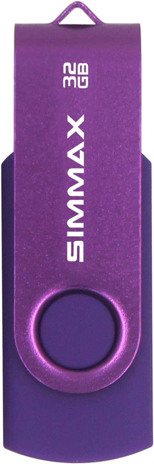 32GB Memory Stick USB 2.0 Flash Drives Swivel Thumb Drive Pen Drive 32GB Purple