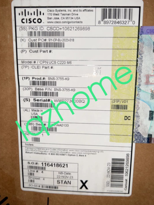 1PCS Cisco SNS-3755-K9 SNS-3755-K9 10 Gigabit Switch new via FedEx or DHL