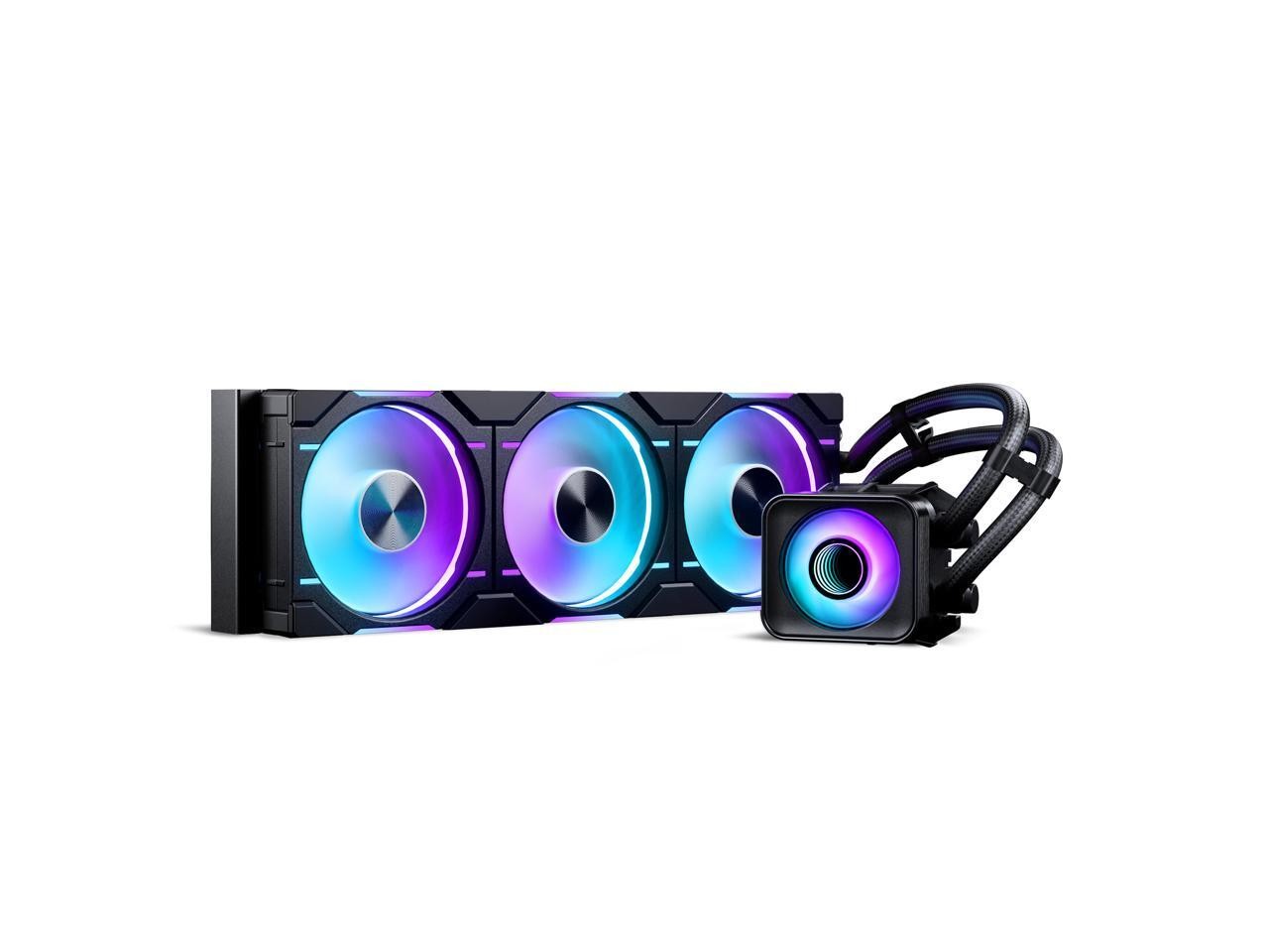 Phanteks Glacier One 360D30 X2 AIO Liquid CPU Cooler, Evolv X2-Design AIO Cap De
