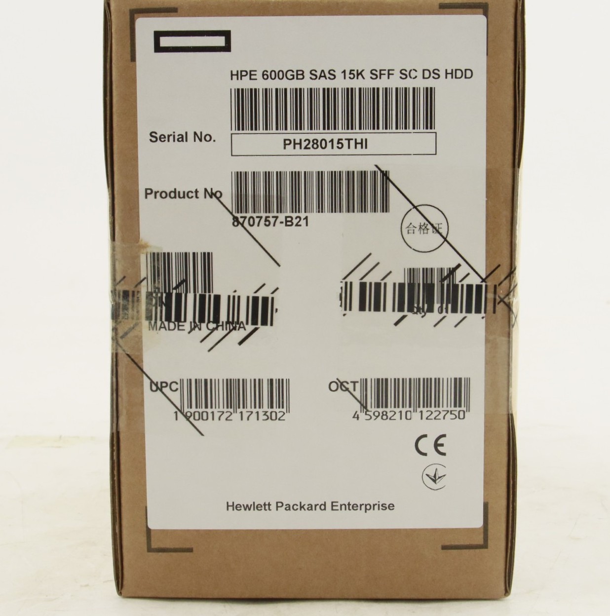 For HPE 2.5" 600GB 12G 15K SFF SC HDD Hard Drive 867254-002 870757-B21 NEW US