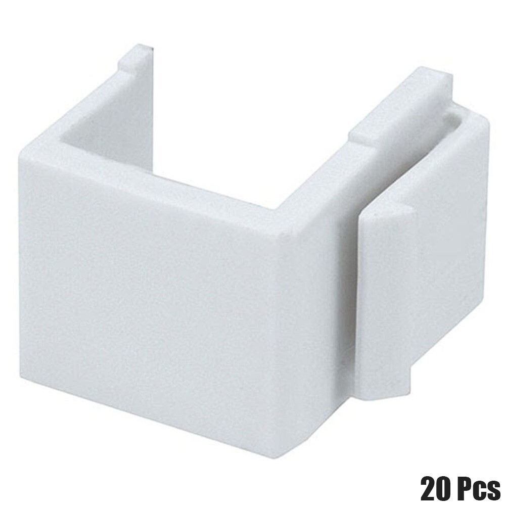 20pcs White Snap-in Keystone Faceplate Hole Blank Insert Filler for Wall Plate