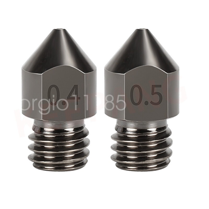 3D Printer Extruder Nozzle MK8 M6 0.2mm-1.0mm For Filament 1.75mm Hardened Steel