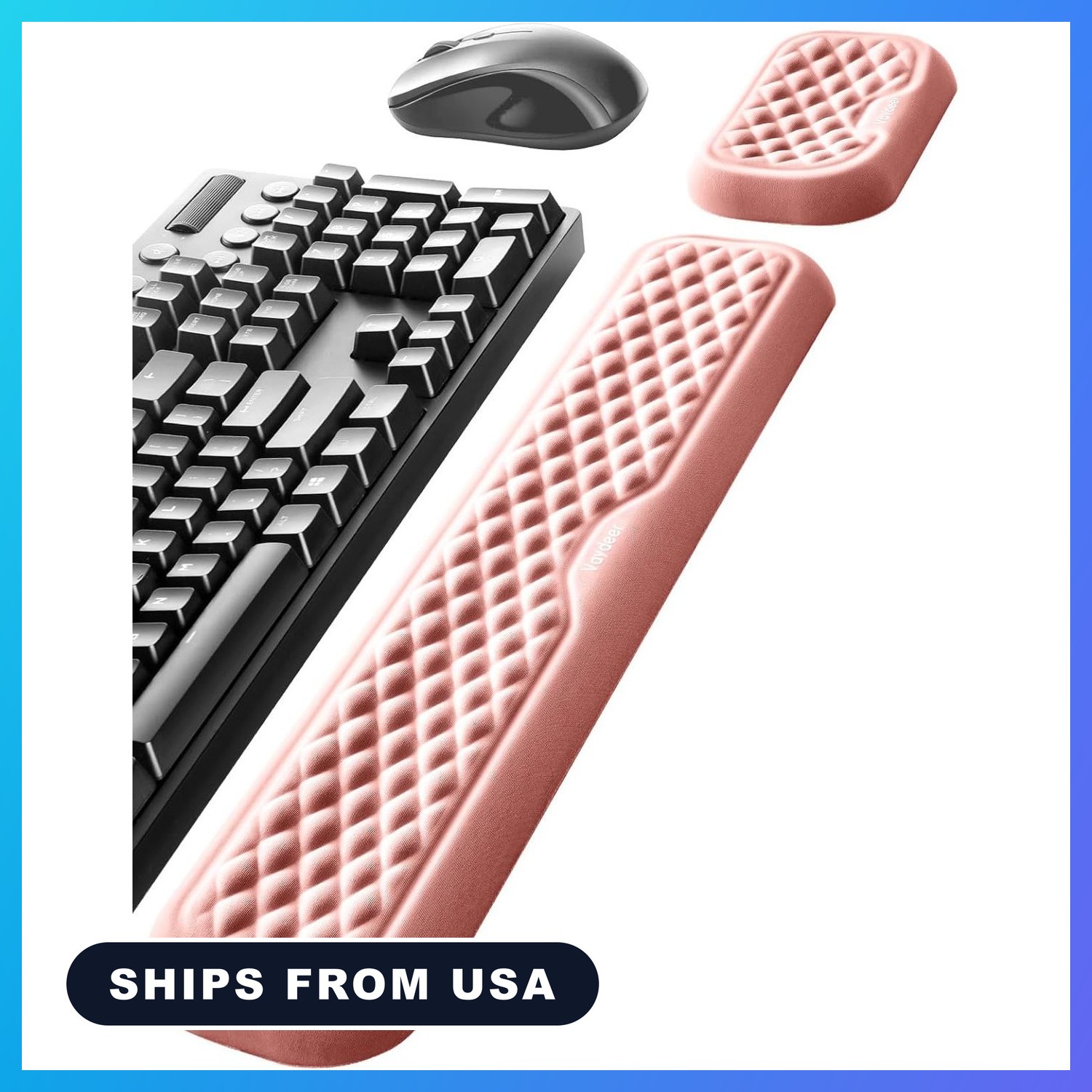 Wrist Rest for Keyboard and Mouse, Computer Ergonomic Wrist Support Pad, Soft Me
