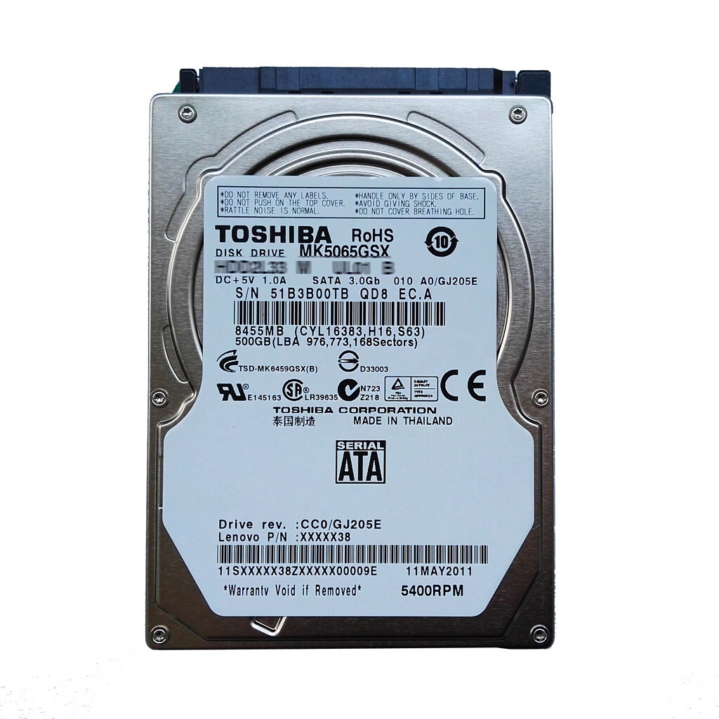 Toshiba MK5065GSX 500GB 5400RPM SATA 2.5" Laptop HDD Hard Disk Drive