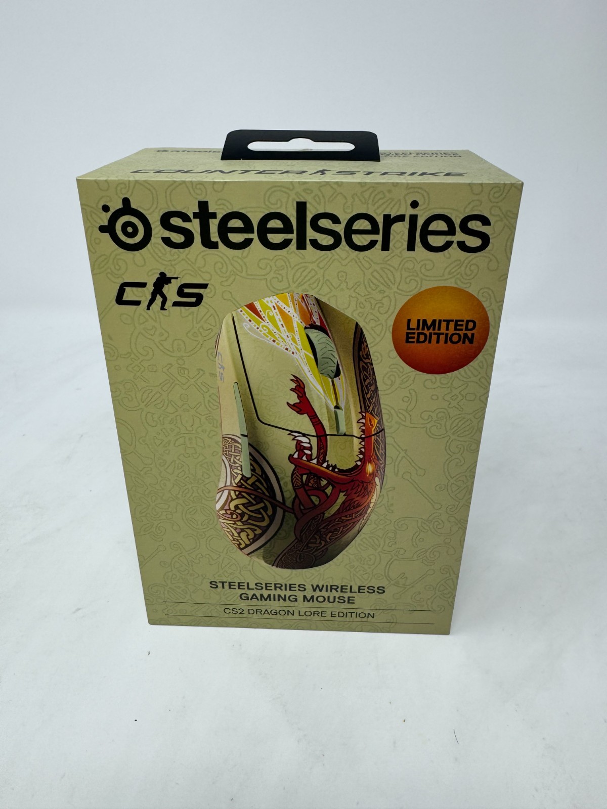 New Sealed SteelSeries Aerox 3 Wireless Gaming Mouse CS2 Dragon Lore Limited Ed