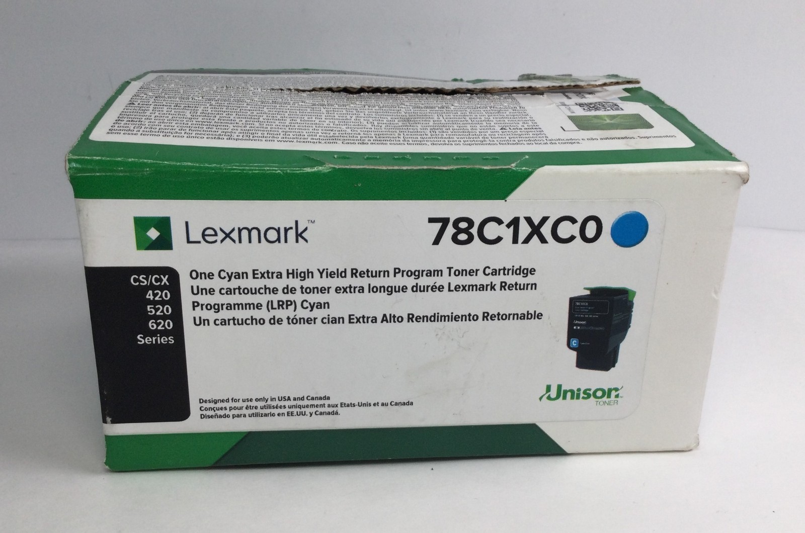Genuine Lexmark 78C1XC0 Cyan Toner Cartridge