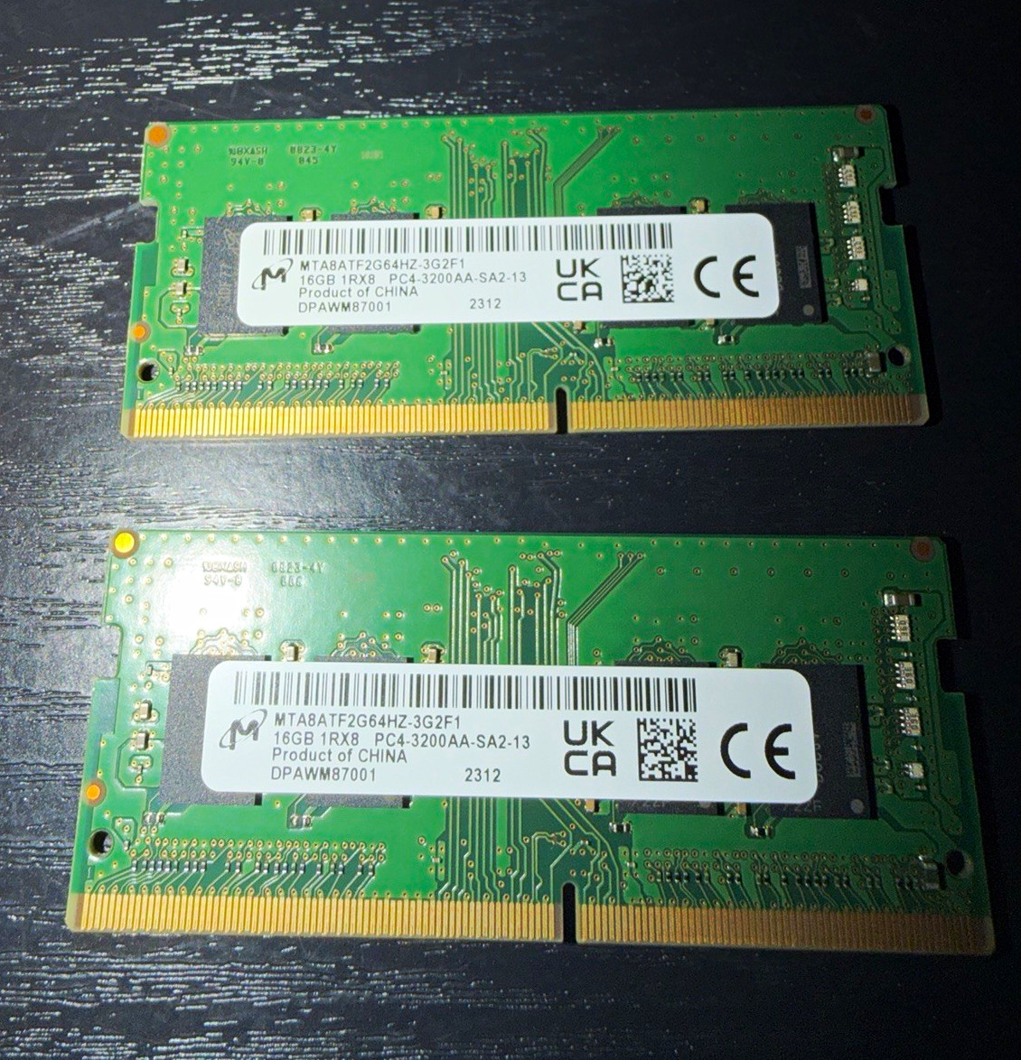 Micron 32GB (2x16GB) DDR4-3200 PC4-3200AA 260-Pin SO-DIMM MTA8ATF2G64HZ-3G2F1
