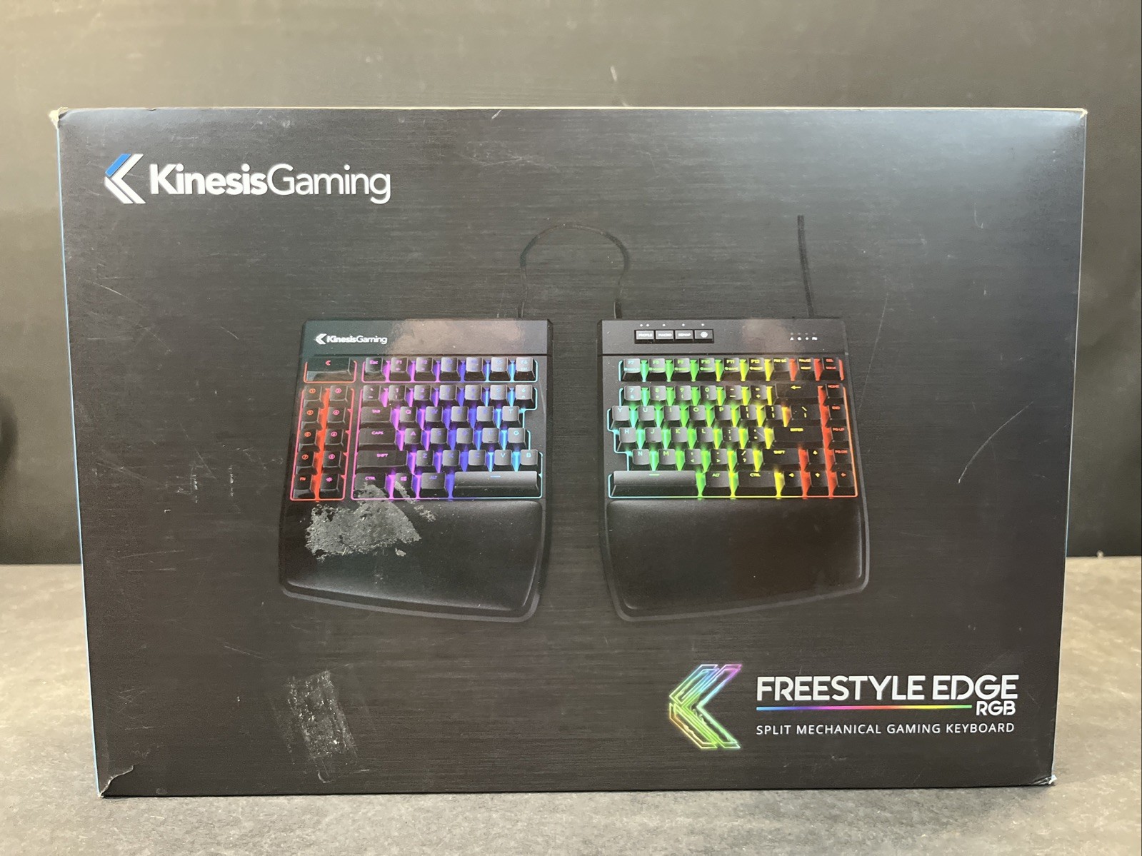 Kinesis KB975-BRN RGB Split Mechanical Cherry MX Brown Switches Keyboard - Black