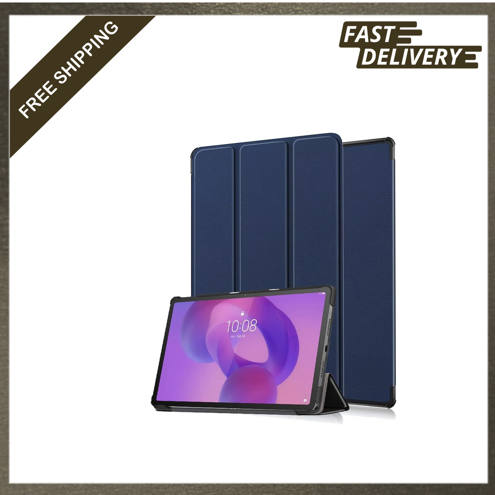 Smart Case for Lenovo Idea Tab Plus TB-365FC 12.1 Inch PU Leather Auto Sleep