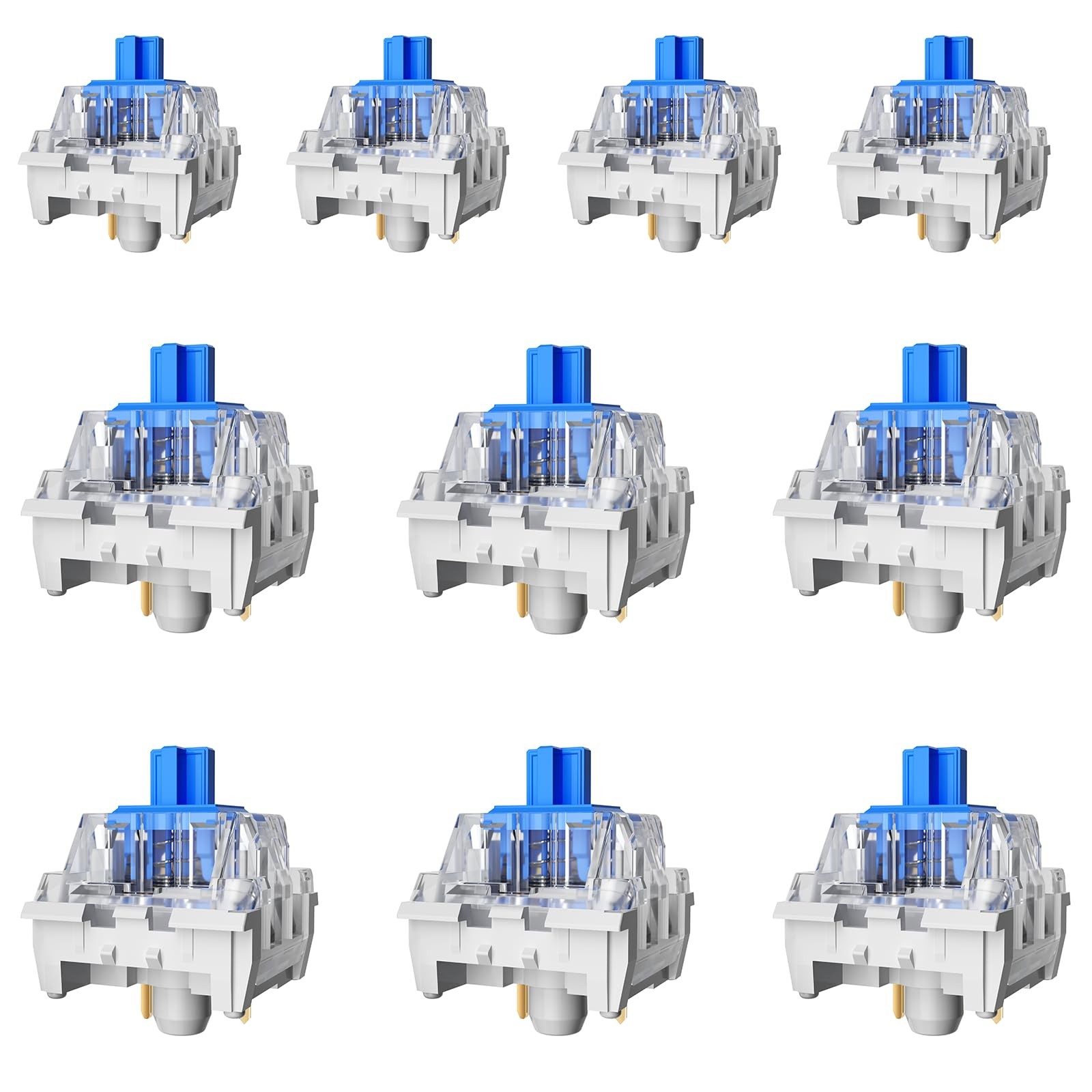 ZhouWang 72PCS Blue Click Switch,Clicker for 3D Prints 72Pcs, Blue(Clicky)