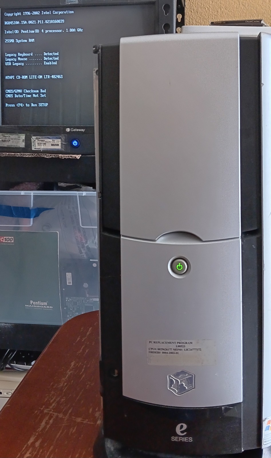 Gateway Empty Computer Case ONLY MFATXPNT ESX E4000 P04 e Series w/PSU & drives