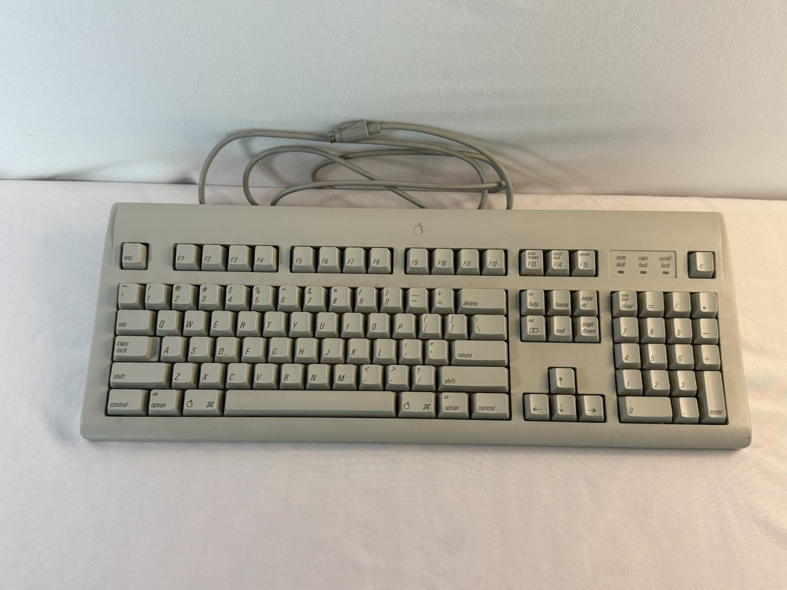 AppleDesign Keyboard M2980 ADB Vintage Macintosh Apple IIgs Full Size Tested