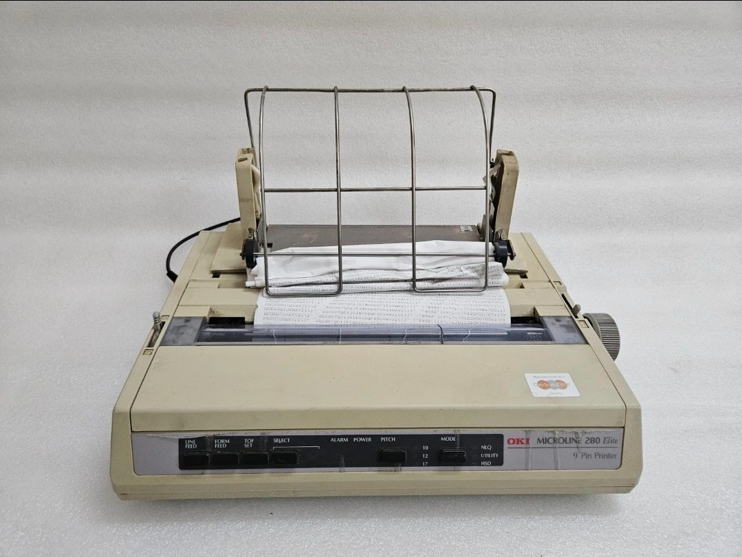 Oki Microline 280 Elite 9 Pin Printer Modle No.D22300C-TESTED