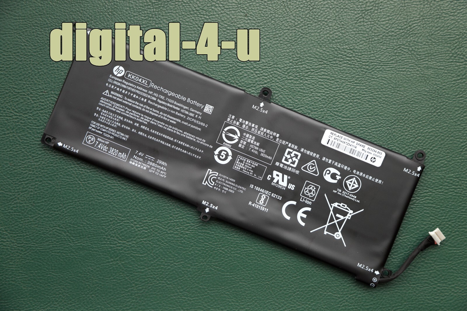 New Genuine KK04XL Battery for HP Pro Tablet x2 612 G1 HSTNN-IB6E 753329-1C1 OEM
