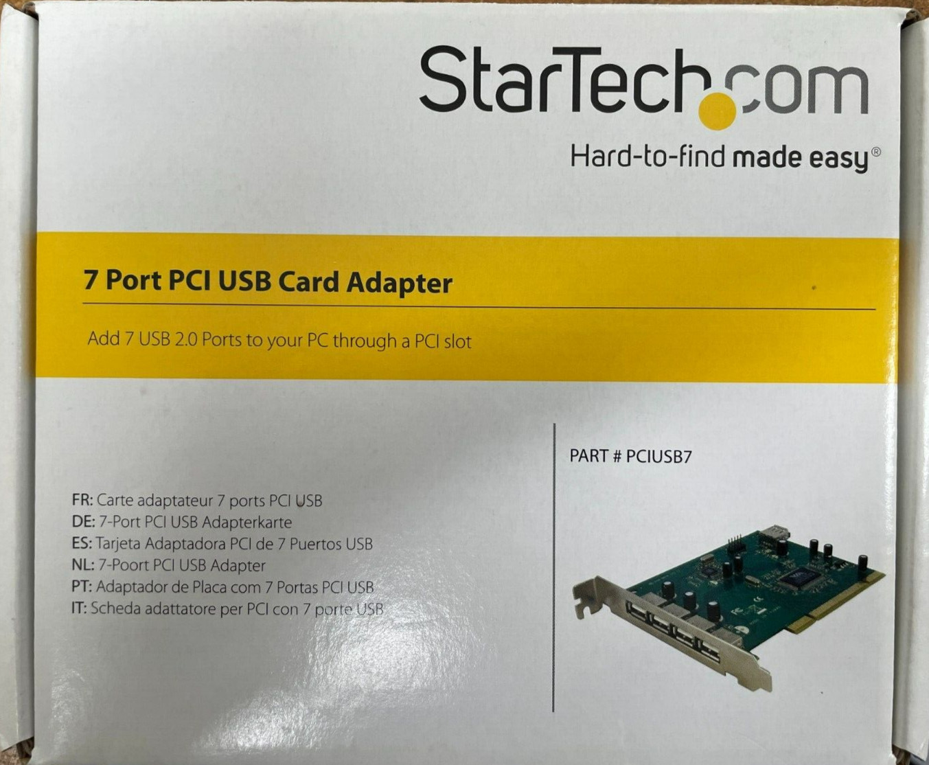 StarTech.com - PCIUSB7 -  7 Port USB 2.0 PCI Interface Card