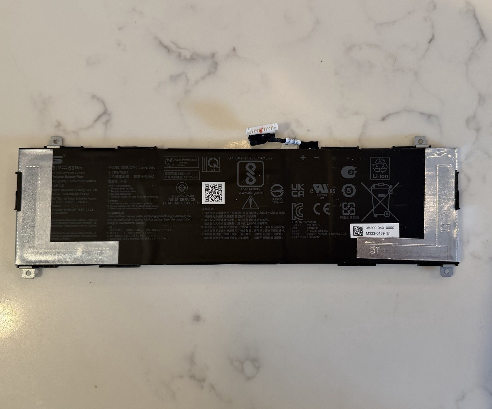 Genuine C31N2205 Battery for Asus Chromebook Vibe CX34 Flip CX3401FBA CM3401FFA