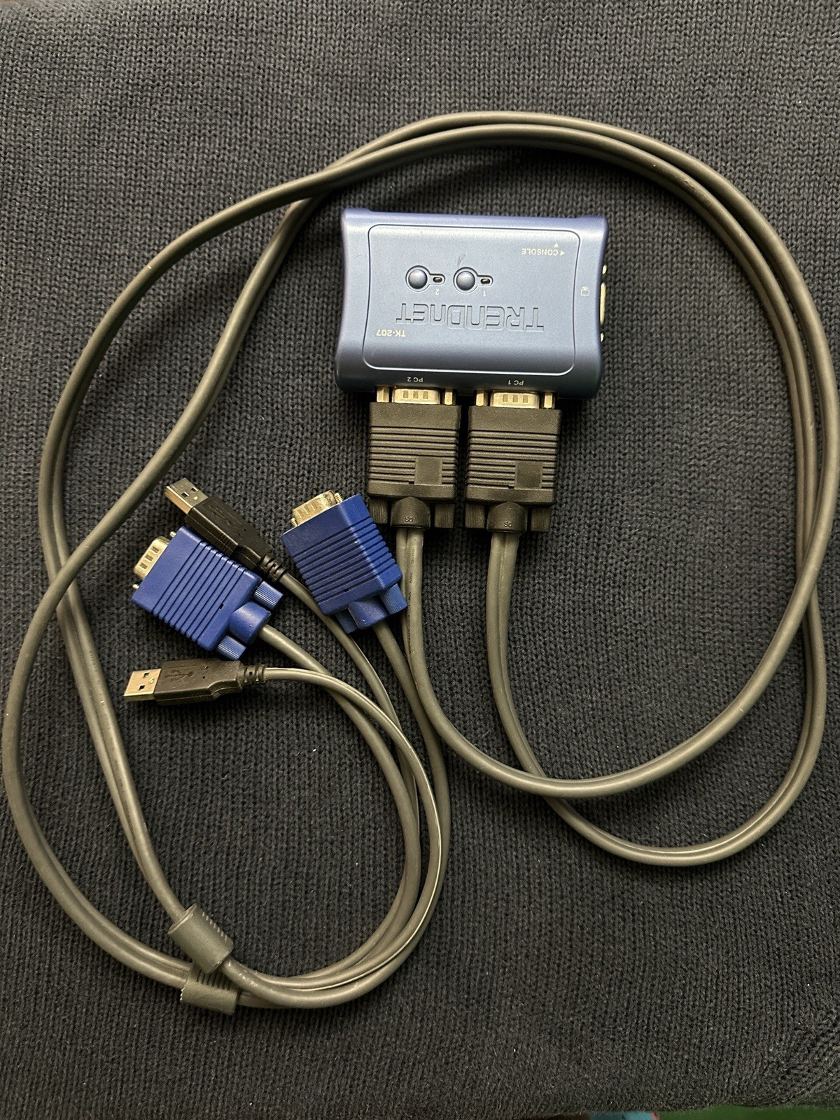 TRENDnet TK-207K 2-Port USB VGA KVM Switch w/ Cables