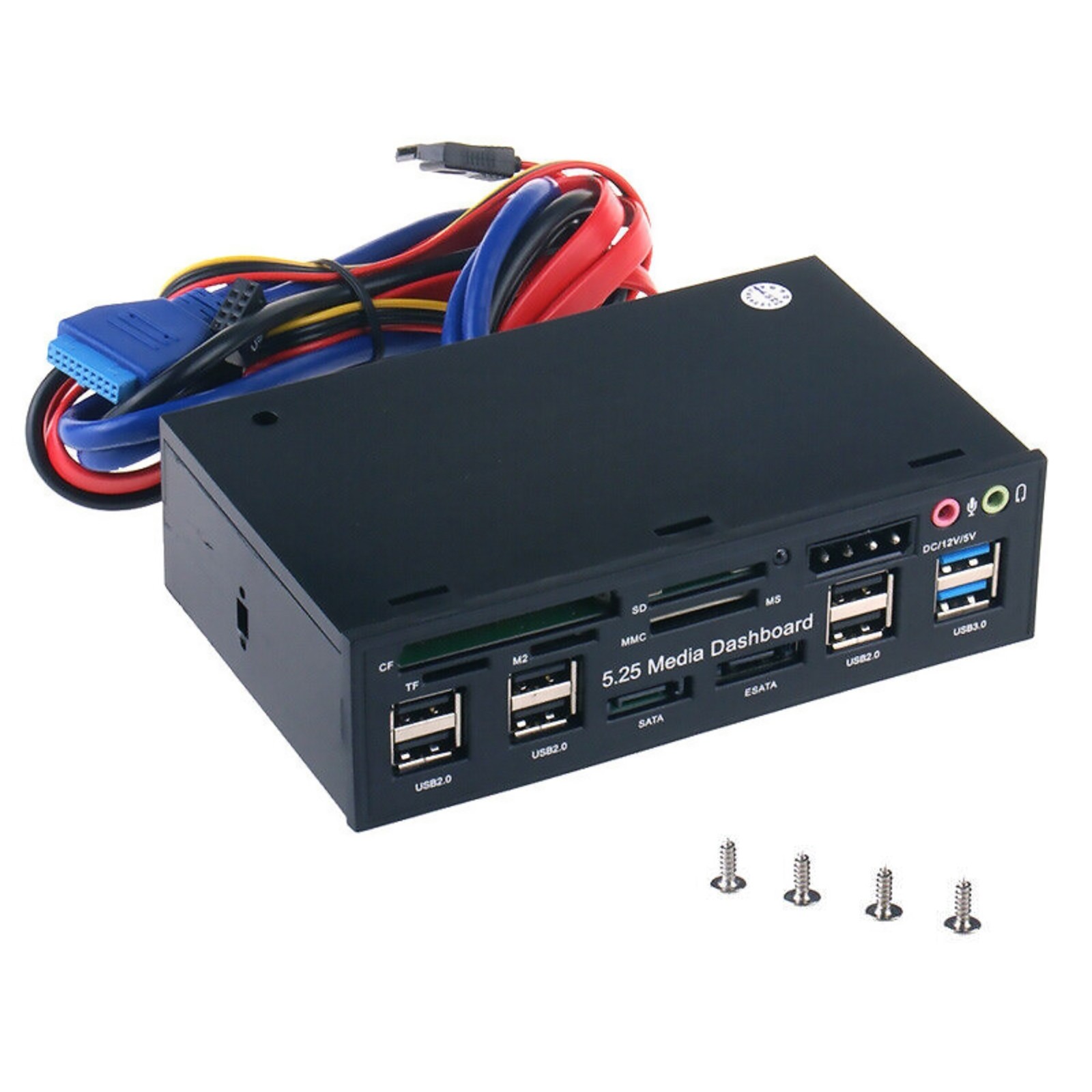 5.25 inch Plastic Computer Multifunctional Dashboard Base Panel Card Reader