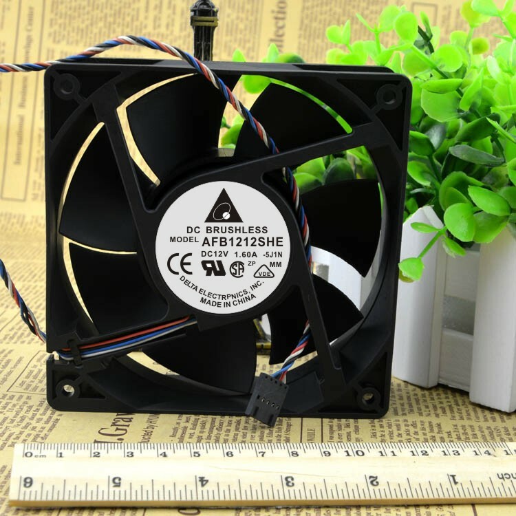 1PC New Delta AFB1212SHE 12038 12CM 1.6A DC12V 4-Wire Cooling Fan