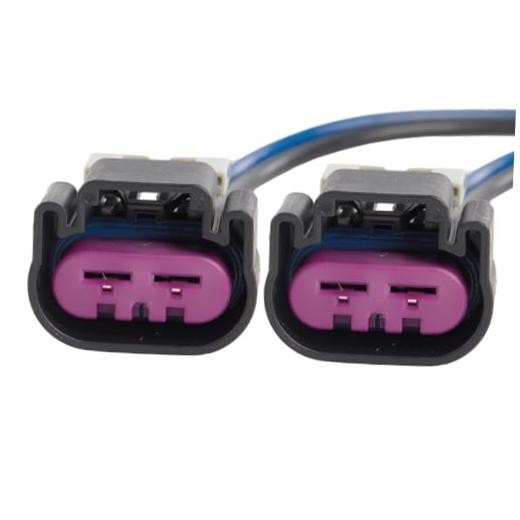 2Pcs 2-Way/Pin 12 Gauge Electric Cooling Fan Connector Repair Plug Pigtail