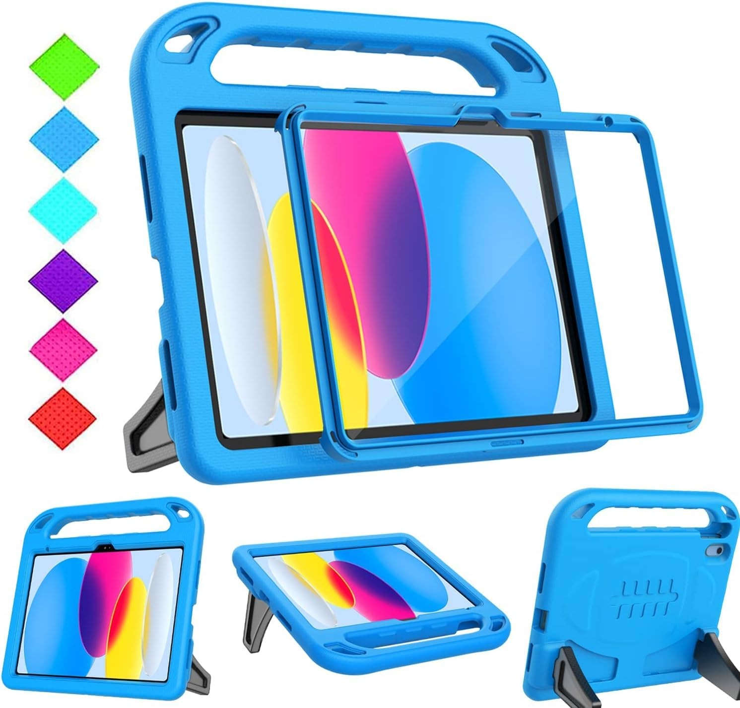 BMOUO Kids Case for iPad 11th Gen A16 2025 11" / iPad 10th Gen 10.9" 2022 Blue