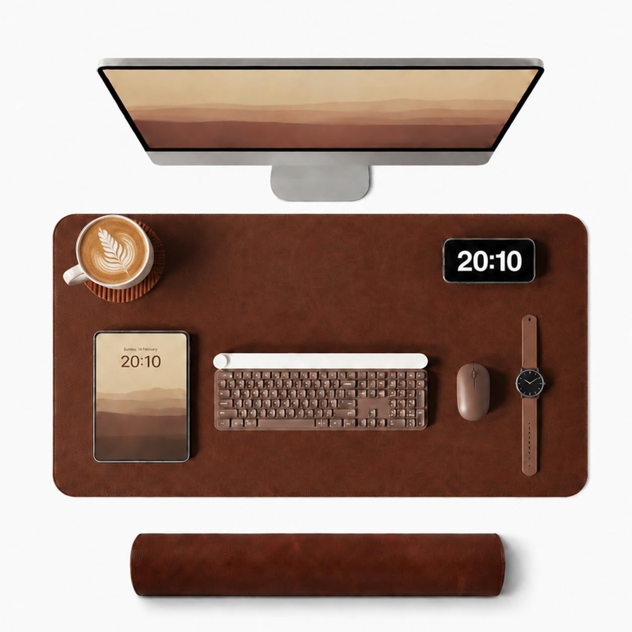 Non-Slip Leather Desk Pad,Large Mouse Mat,PU Leather Blotter,Laptop Desk Mat,...