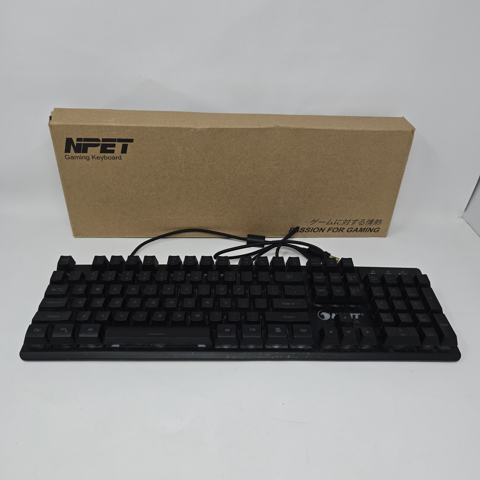 NPET K10 Wired Gaming Multicolor Backlit Keyboard Black Works
