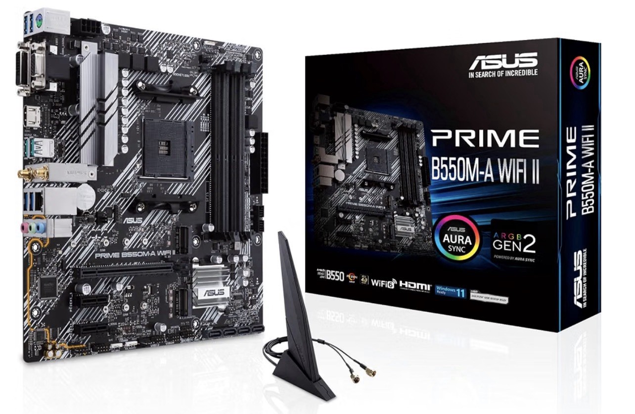 ASUS B550M-A Prime WiFi II Micro ATX Motherboard AMD Socket AM4 *NEW SEALED*