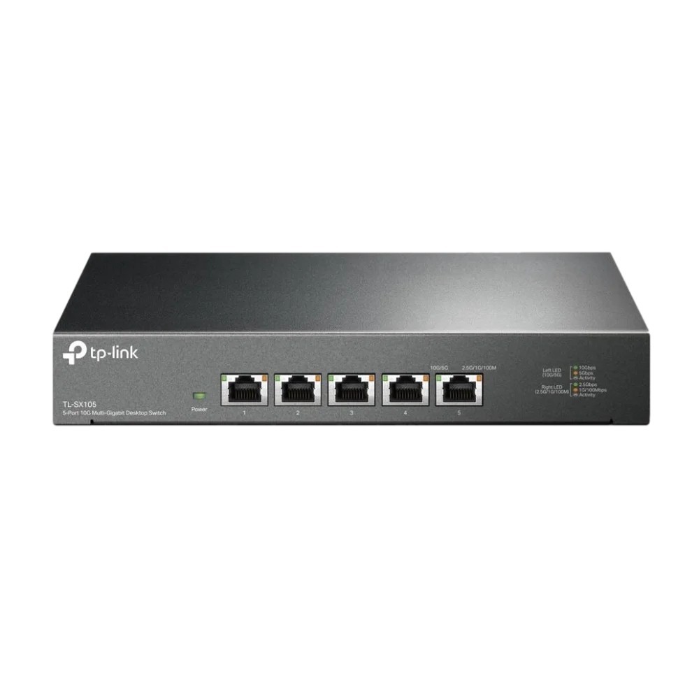 TP-Link TL-SX105 5-Port 10G Desktop Switch 10Gbps Multi-Gigabit Ethernet Unmanag